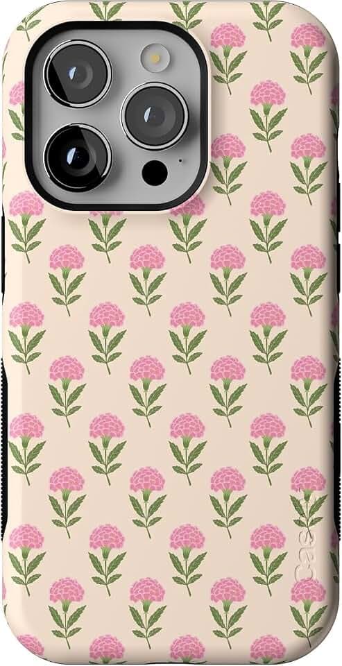 Casely iPhone 14 Pro Case | Jenna's Flowers | Fun on Weekdays | Bold Protective Design | Compatible with MagSafe