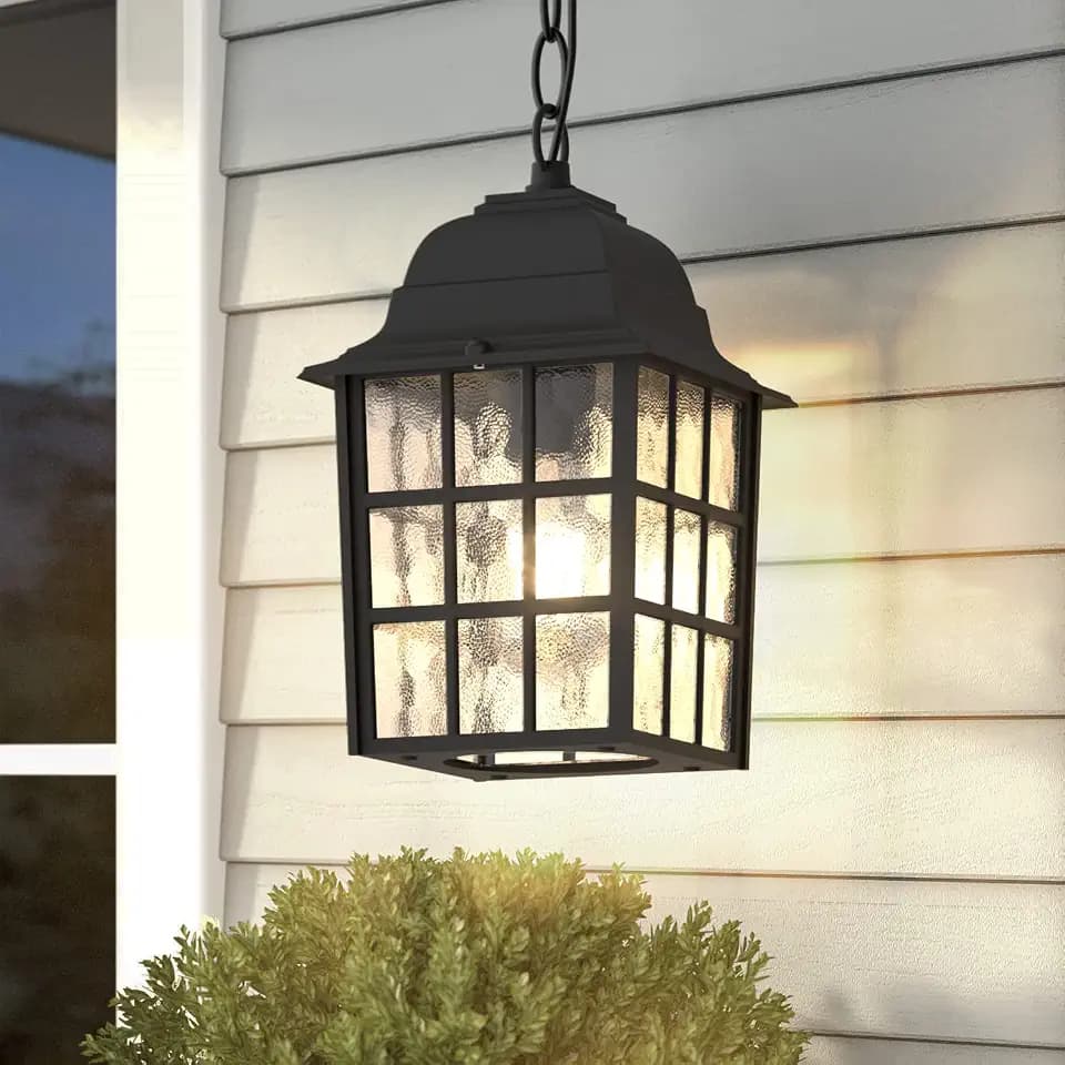 Outdoor Pendant Light, Exterior Ceiling Hanging Lantern for Porch
