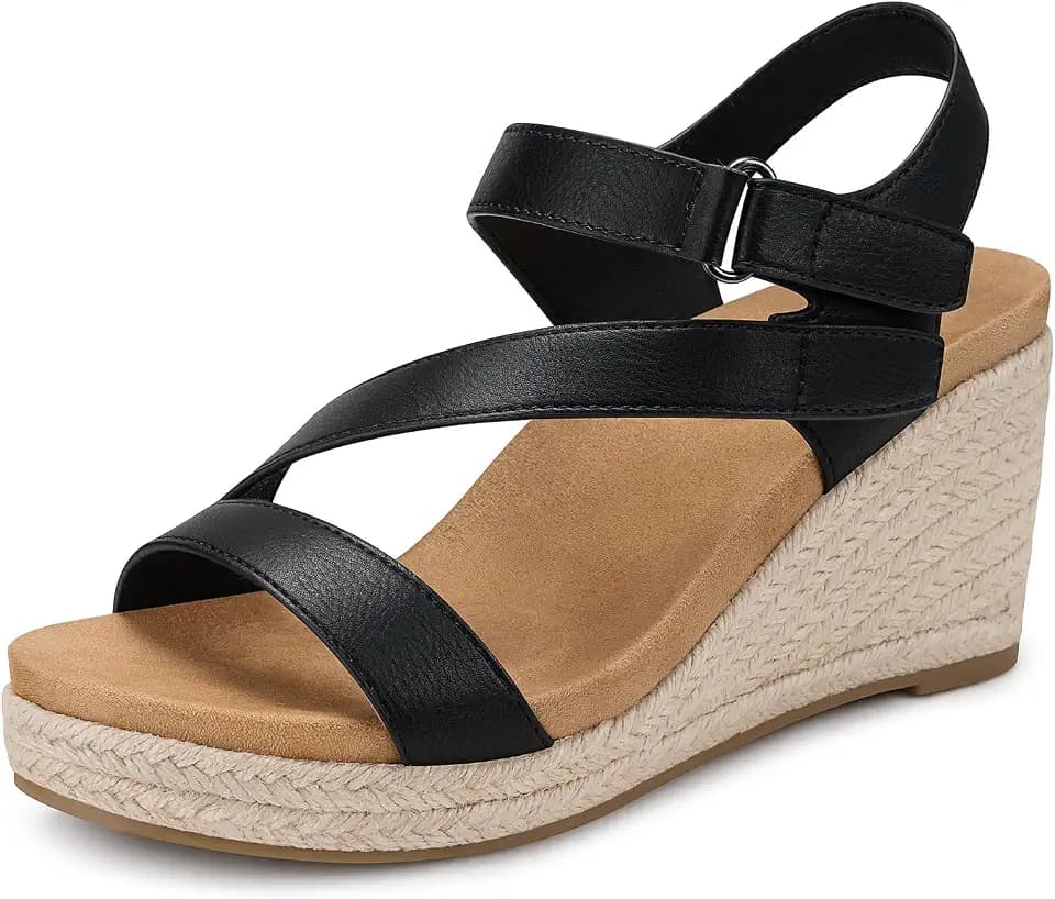 SHIBEVER Wedge Sandals for Women Espadrille: Dressy Summer Comfort Sandal