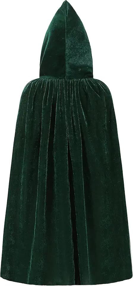 KNELOR Kids Hooded Velvet Cloak Robe Halloween Cosutme Cape Fancy Cosplay Costumes 3 to 16 Years