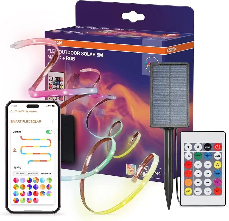 Osram FLEX OUTDOOR SOLAR 5M, Magic RGB RC IP44