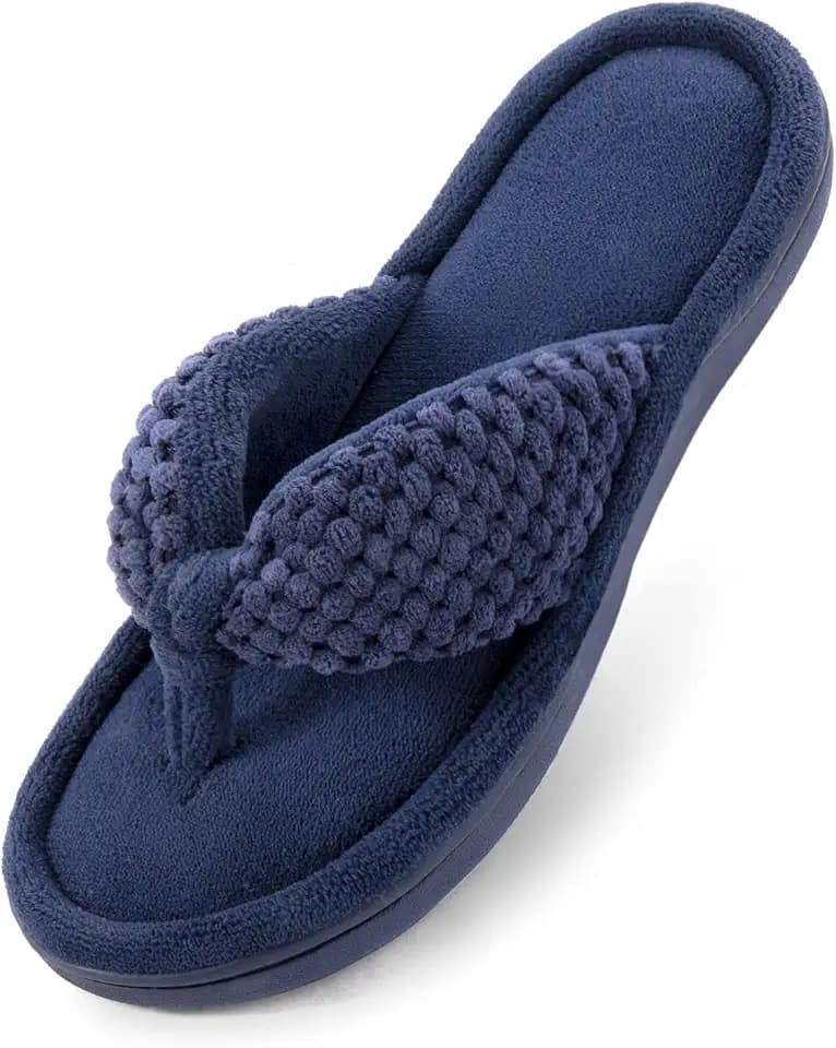 ULTRAIDEAS Women's Popcorn Flip Flop House Slipper with Memory Foam, Gift for Women Mom