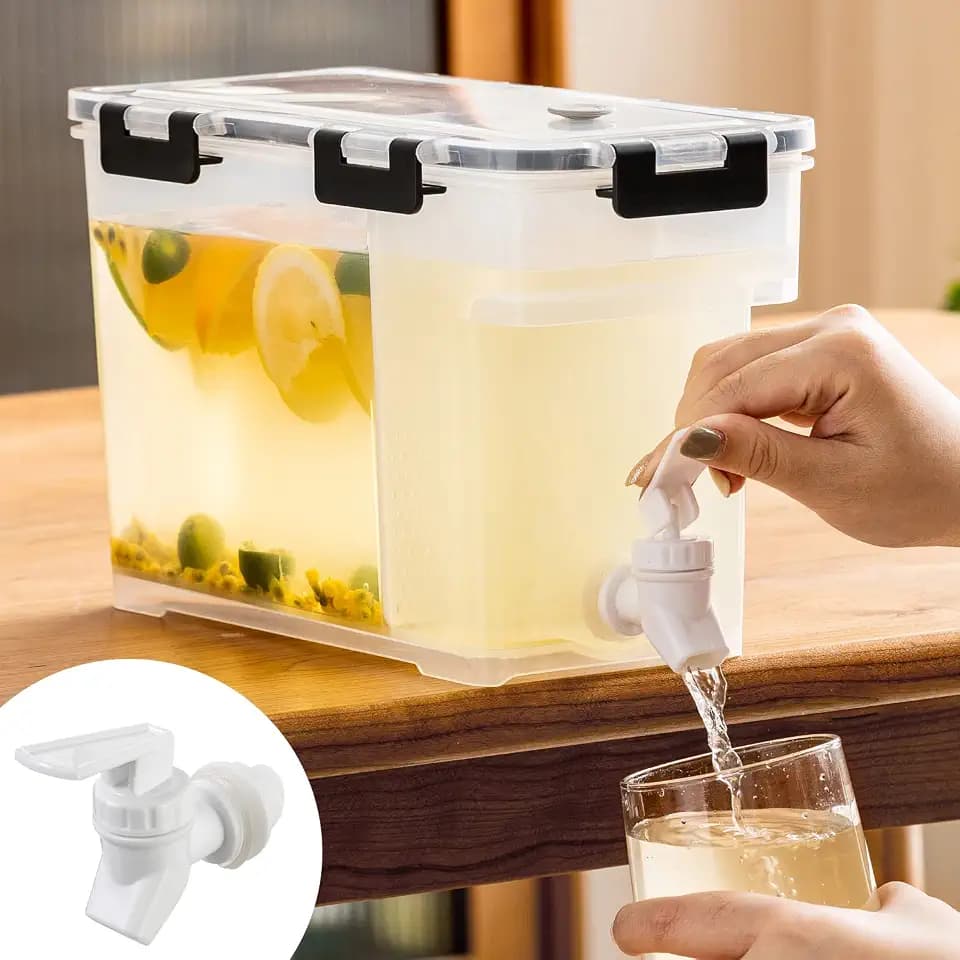 Cold Kettle with Faucet, 3.5L Juice Water Pitcher