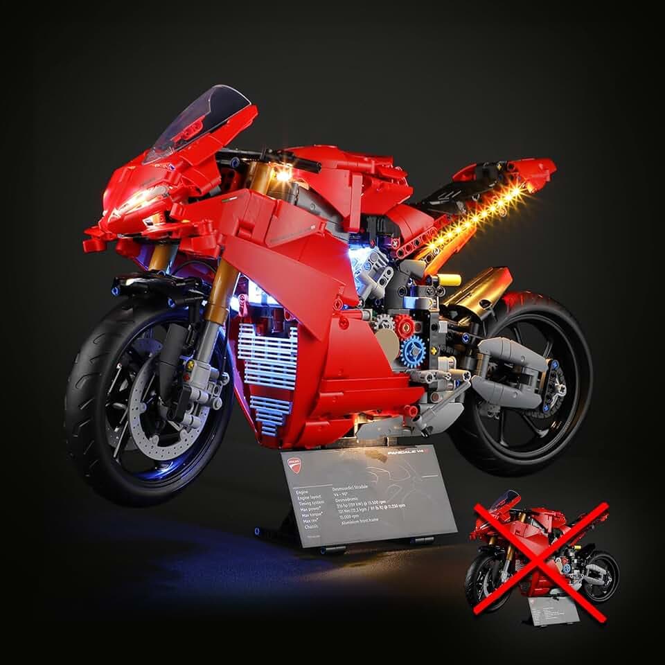 LIGHTAILING Light for Lego-42202 Ducati Panigale-V4-S Motorcycle - Led Lighting Kit Compatible with Lego Building Blocks Model - NOT Included The Model Set