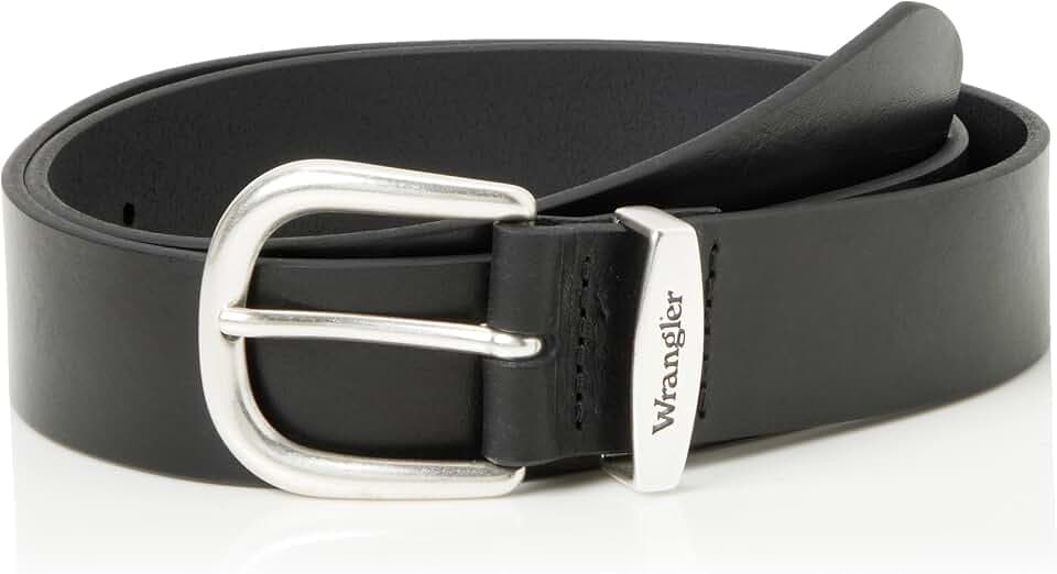 Wrangler - Gürtel Herren - 100% Leder - Easy Belt - Schwarz