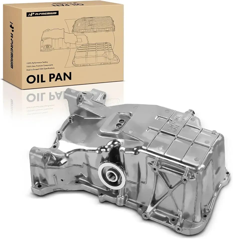A-Premium Engine Oil Pan Sump with Drain Plug Compatible with Honda