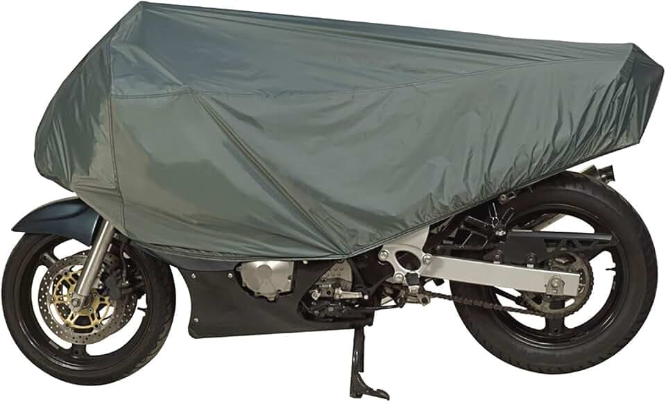 Dowco Guardian by 26015-00 Travel Ready Wasserabweisende Premium-Motorrad-Halbabdeckung, grau, Sportbike