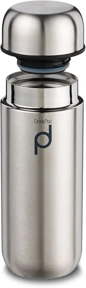 Drink Pod Isolierflasche aus Edelstahl, doppelwandig, 0,2 l