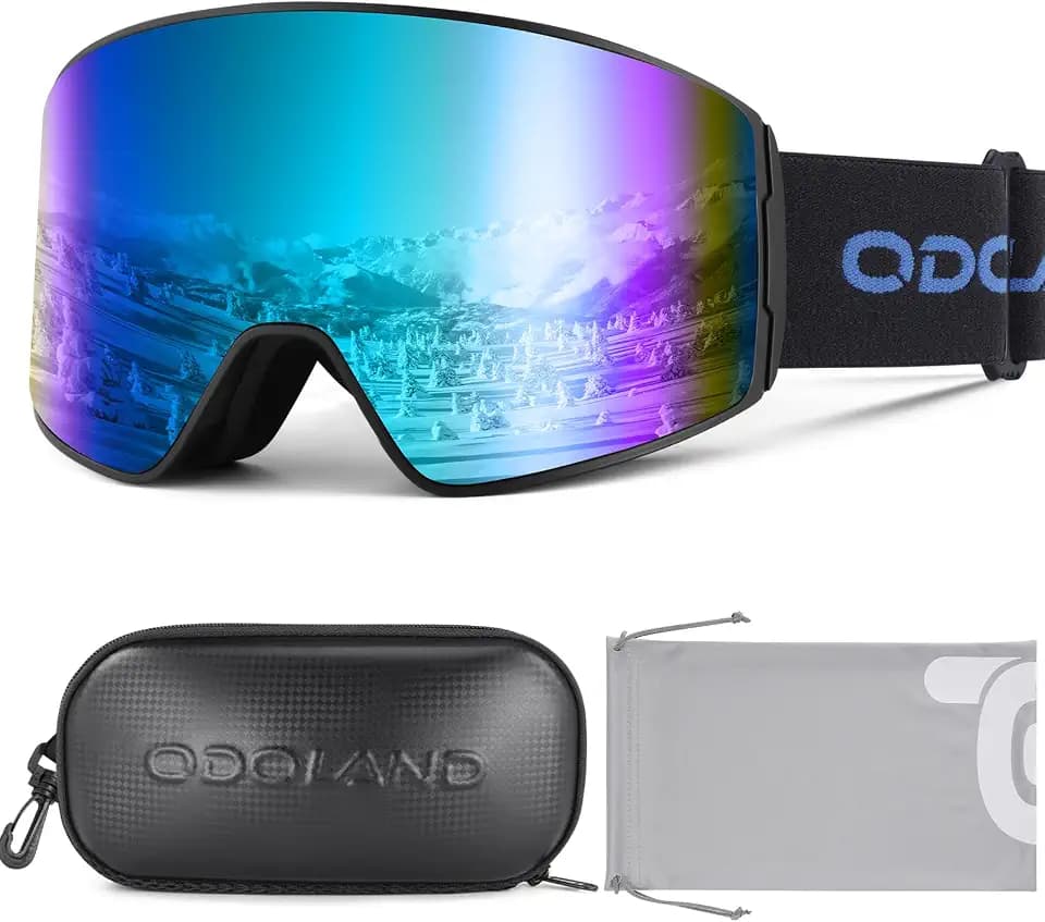 Odoland Skibrille Zylindrische Snowboardbrille für Damen und Herren