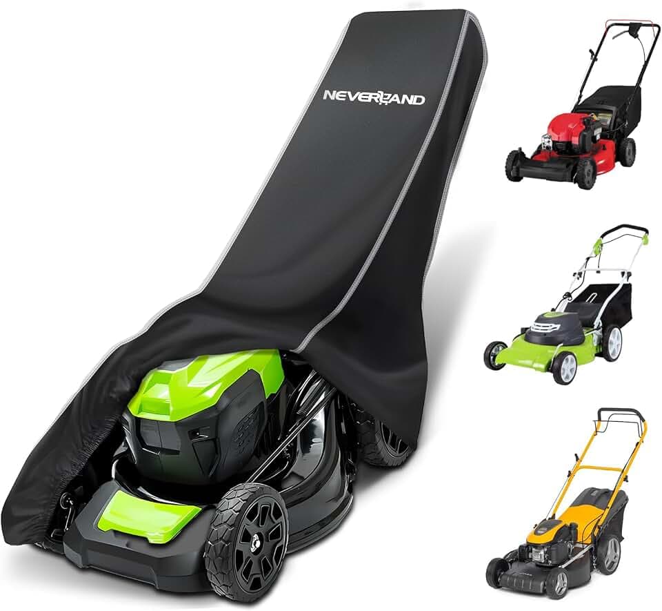NEVERLAND Push Mower Cover - 800D Waterproof Heavy Duty for Outdoor Storage