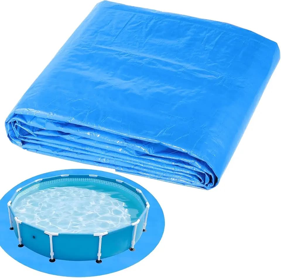 13 Ft Round Pool Ground Cloths Swimming Pool Ground Cloth,12Ft Round Pool Liner Pad for 12' Above Ground Swimming Pool,Heavy Duty Pool Ground Mat Protector to Prevent Puncture Pool Ground Tarp