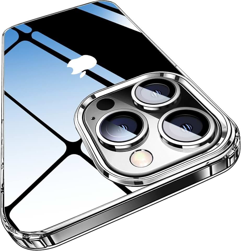 Elando Crystal Clear Phone Case Compatible with iPhone 13 Pro Case, Non-Yellowing Military Grade Drop Protection Shockproof Slim Thin Phone Case, 6.1 inch