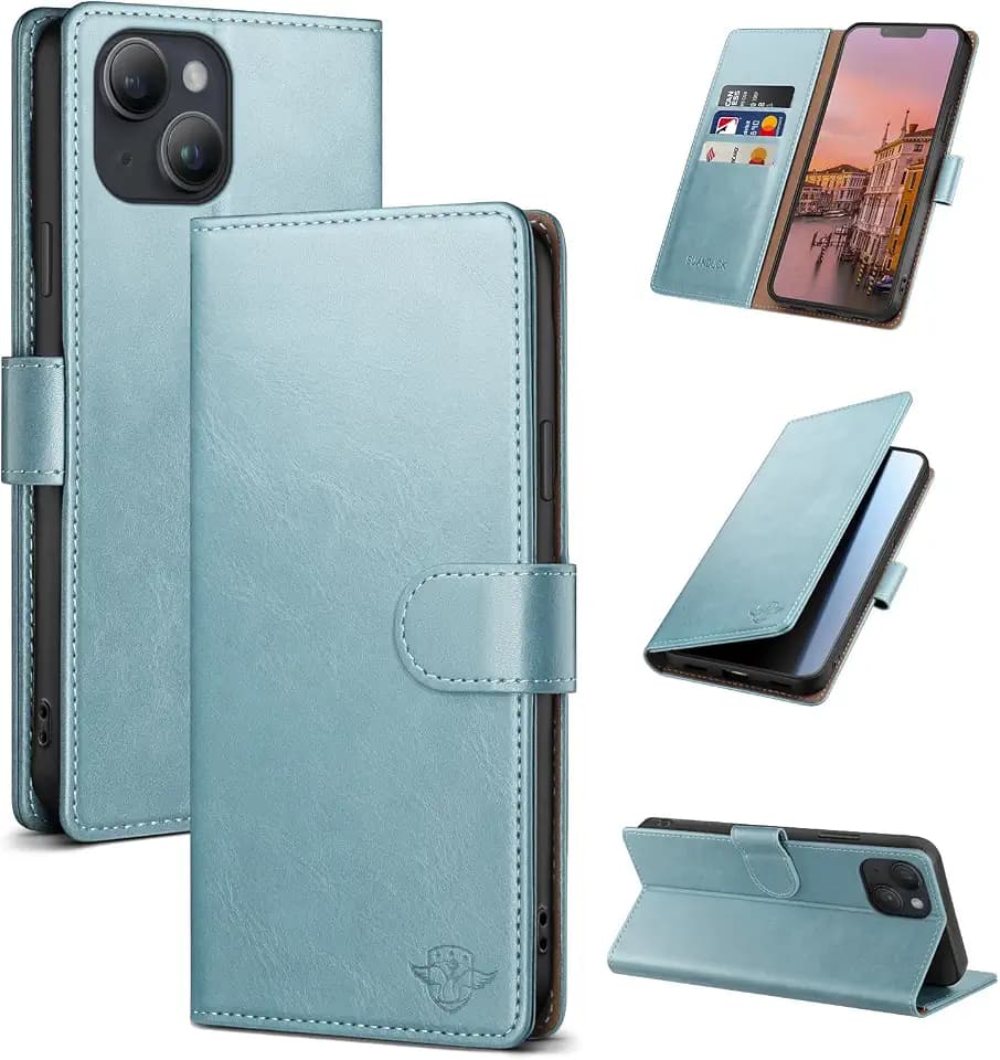 Wallet Case for iPhone 14 6.1", Sky Blue