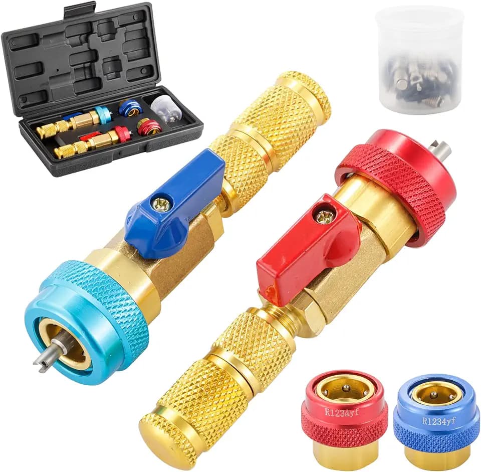 R134A R1234YF Valve Core Remover Tool, AC Valve Core Remover Installer Set