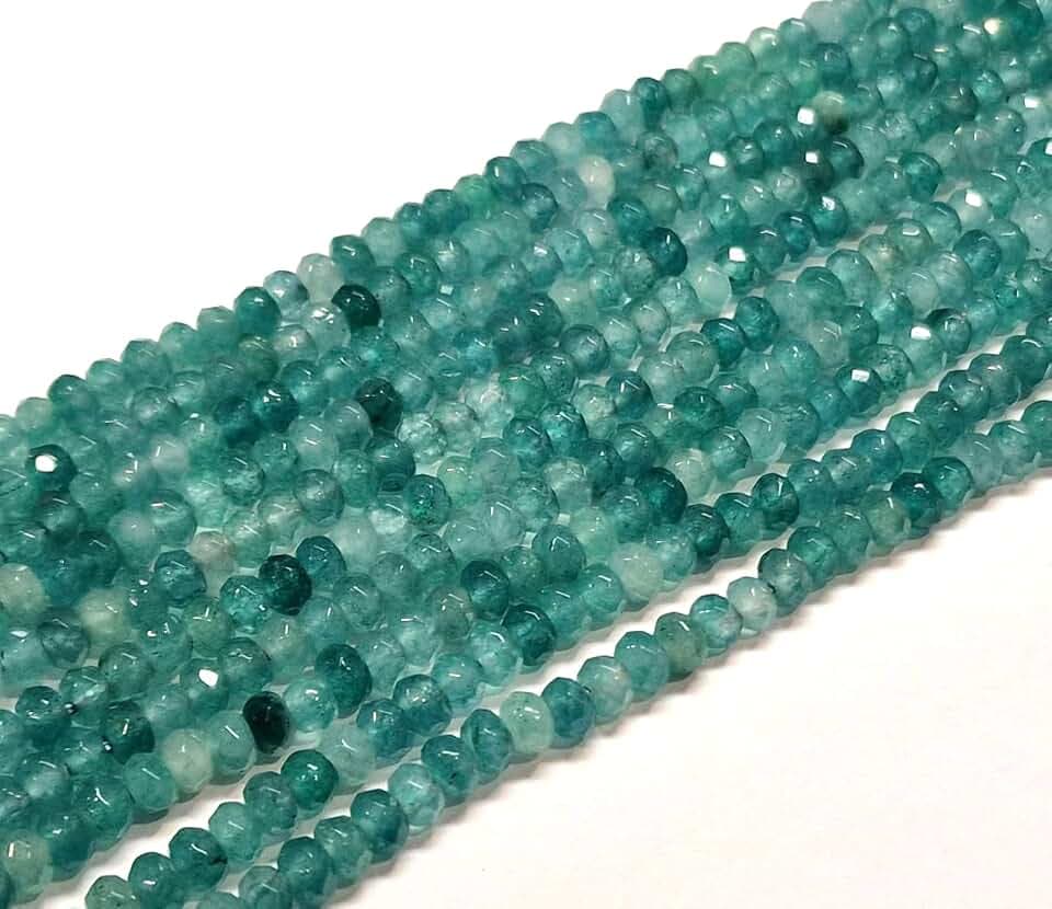 Perlin Edelstein Perlen Achat Stein 4mm Zirkon Blau 30Stk Facettiert Rondelle Edelsteine Halbedelstein Schmuckperlen Schmuckstein G189