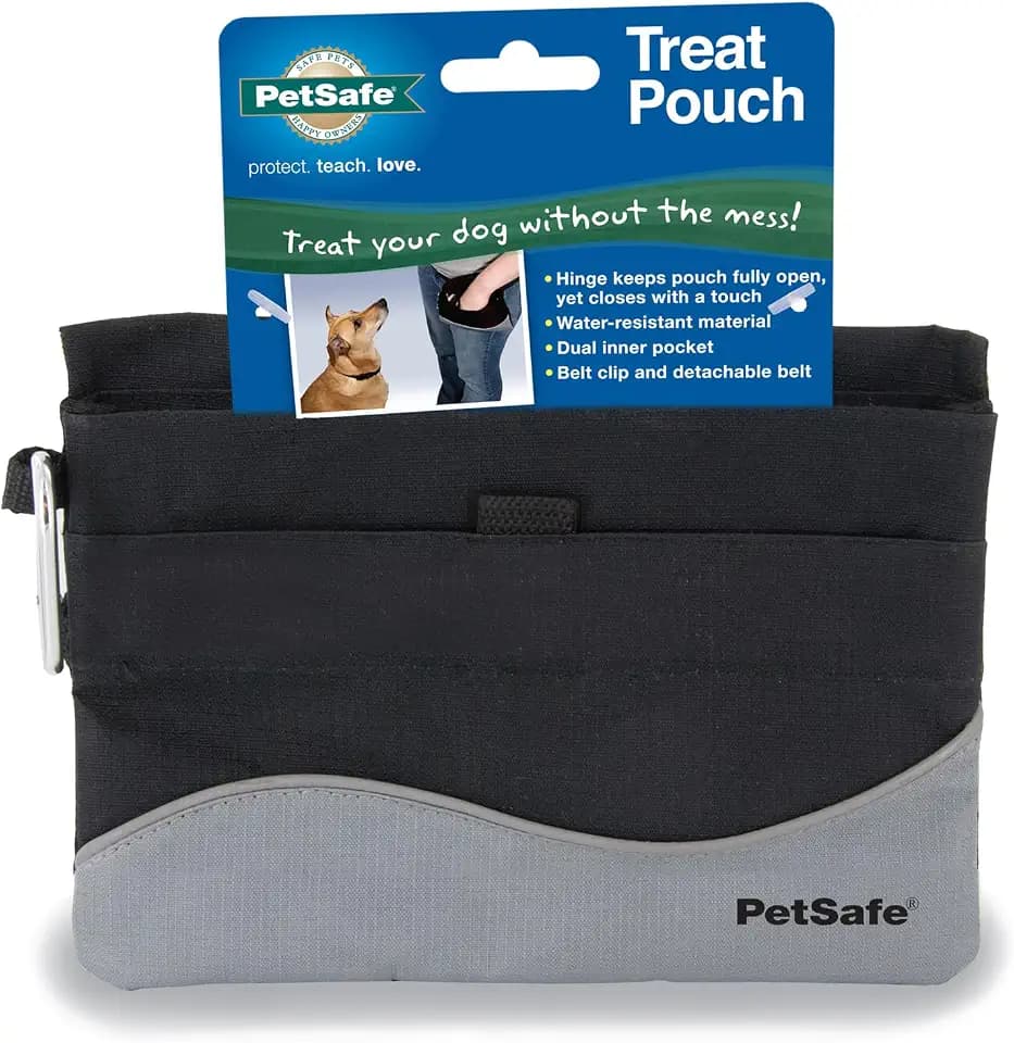 PetSafe Dog Treat Pouch Sport, Black, Mini, 6.25 in L x 5 in H