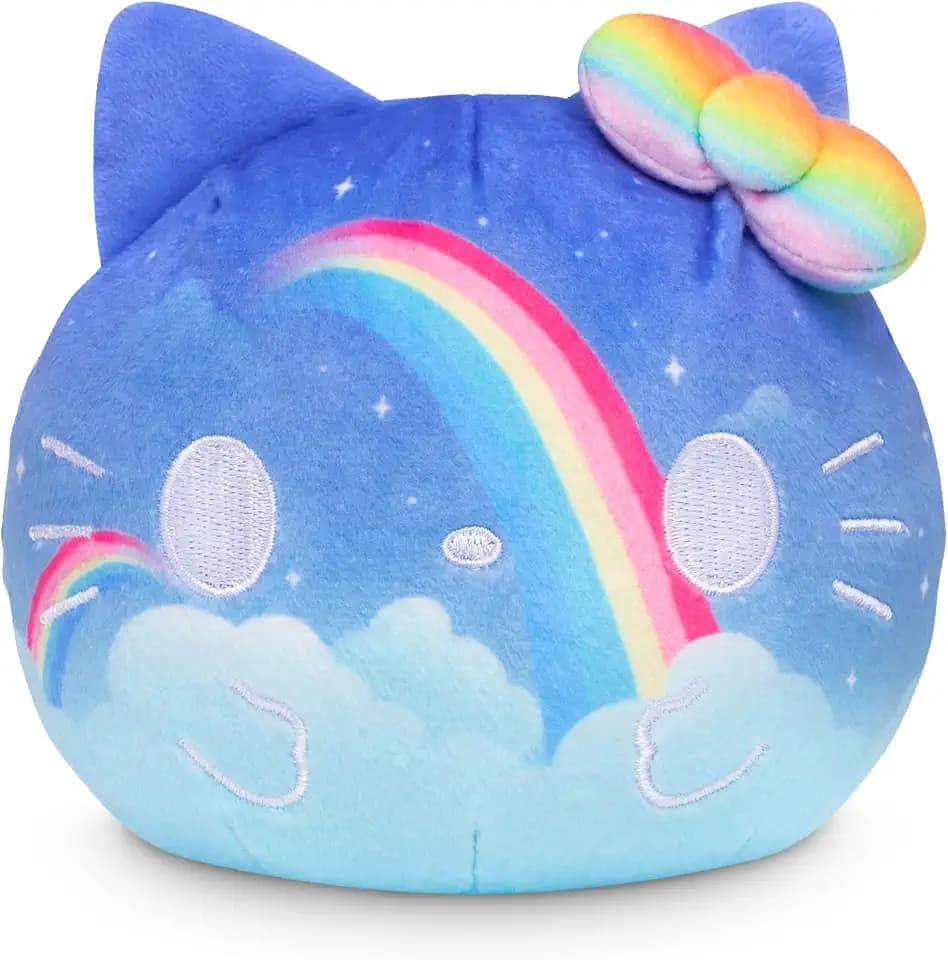 TeeTurtle Reversible Sanrio Hello Kitty Rainbow 4 Inch Flip Plush