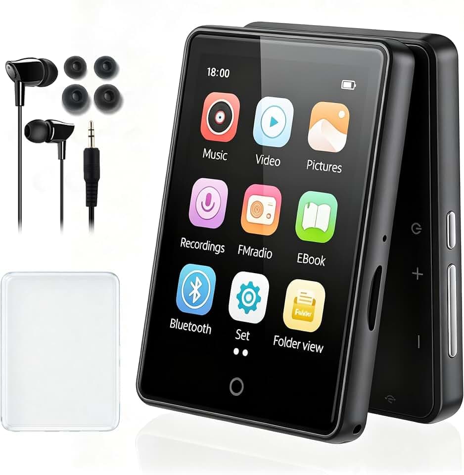 32GB MP3 Player mit Bluetooth 5.3, tragbarer MP3-Player mit Lautsprecher