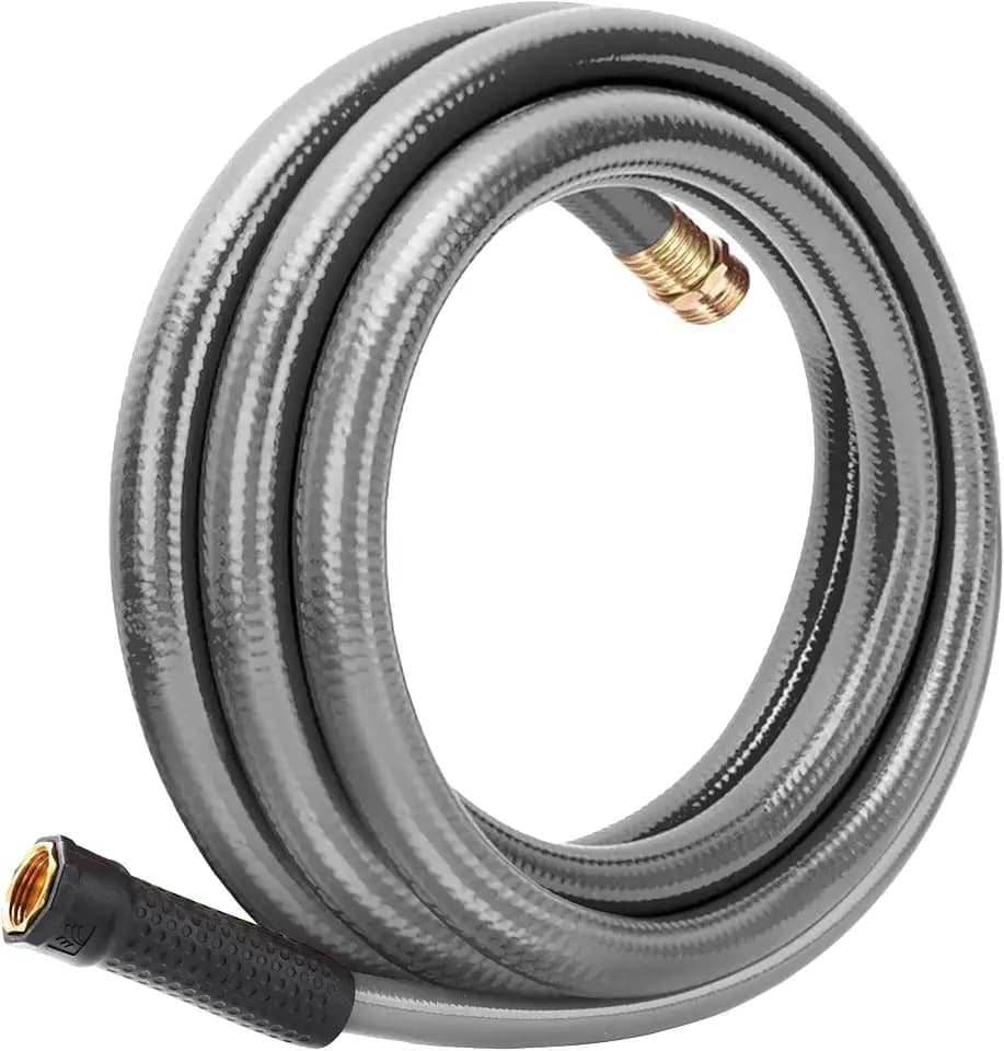 Worth 3/4 in. x 10 ft Gray Leader PVC Garden Hose, Male to Female Fittings