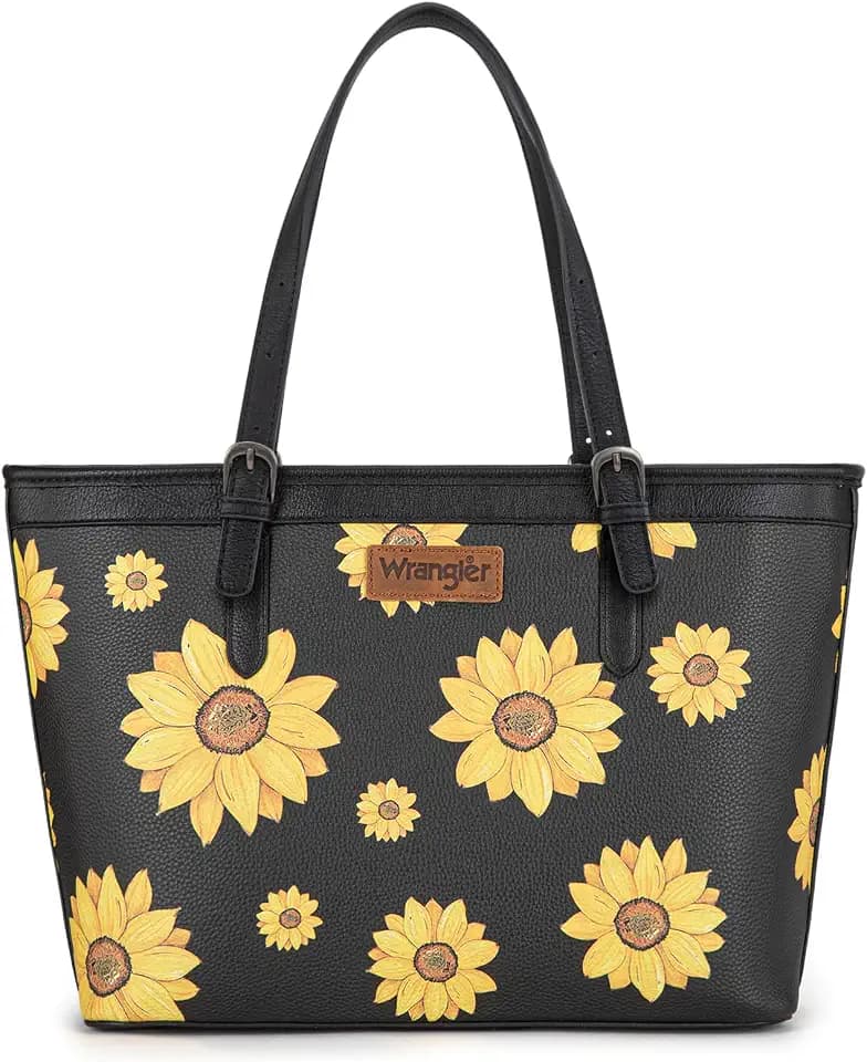 Montana West Wrangler Tote Bag for Women Memory-Keeper Sunflower Purse Western Floral Shoulder Bag