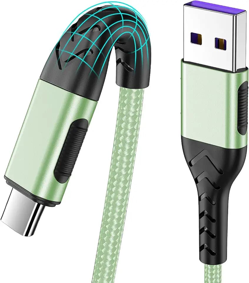 Durcord USB C Cable, Upgarded 2Pack 10ft Fast USB Type C Charging Cable for Android/Phone/Pad/Laptop, Type C Charger Braided USB Cable Compatible withi Phone 16/15/Pro/Plus/Max/Sam.Sung-Green