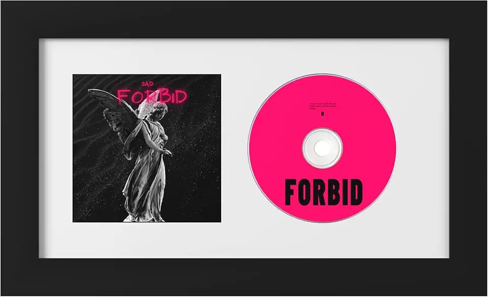 eletecpro CD Frame, 6.7x12.2 Wall Display, Black, Pack of 1