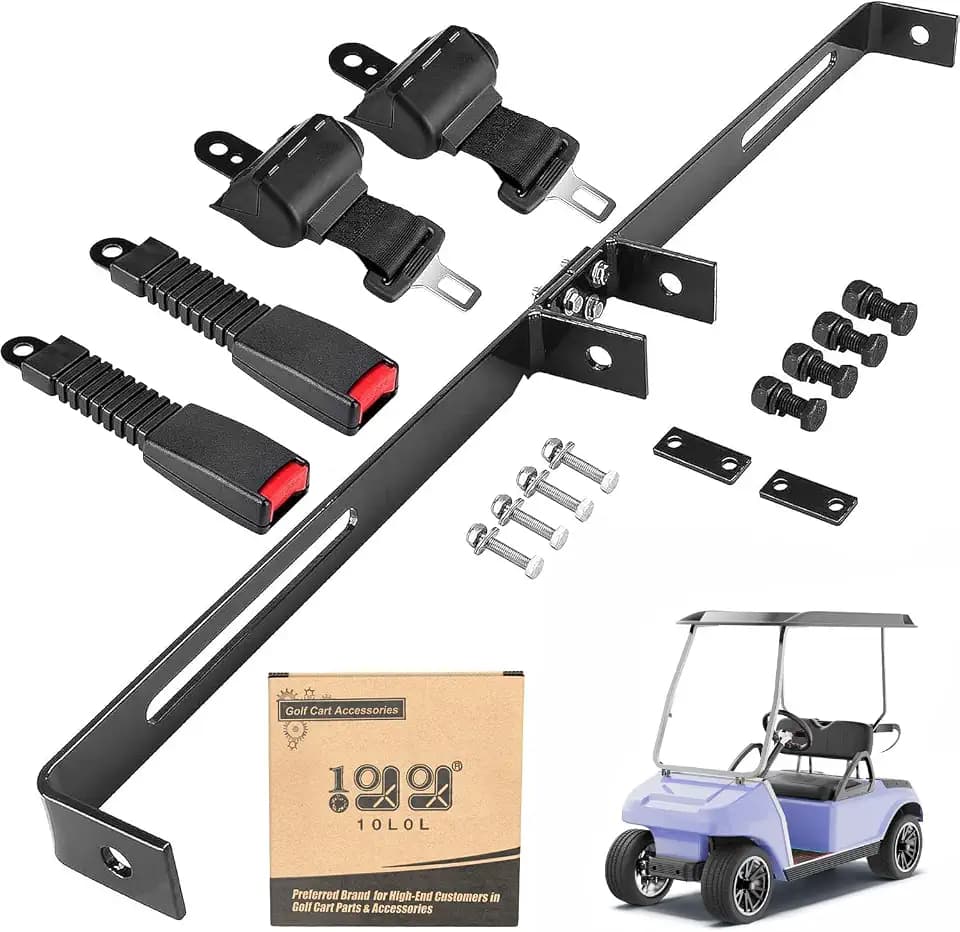 10L0L Golf Cart Seat Belt Bracket Kit for Yamaha EZGO Club Car, 2 Passenger