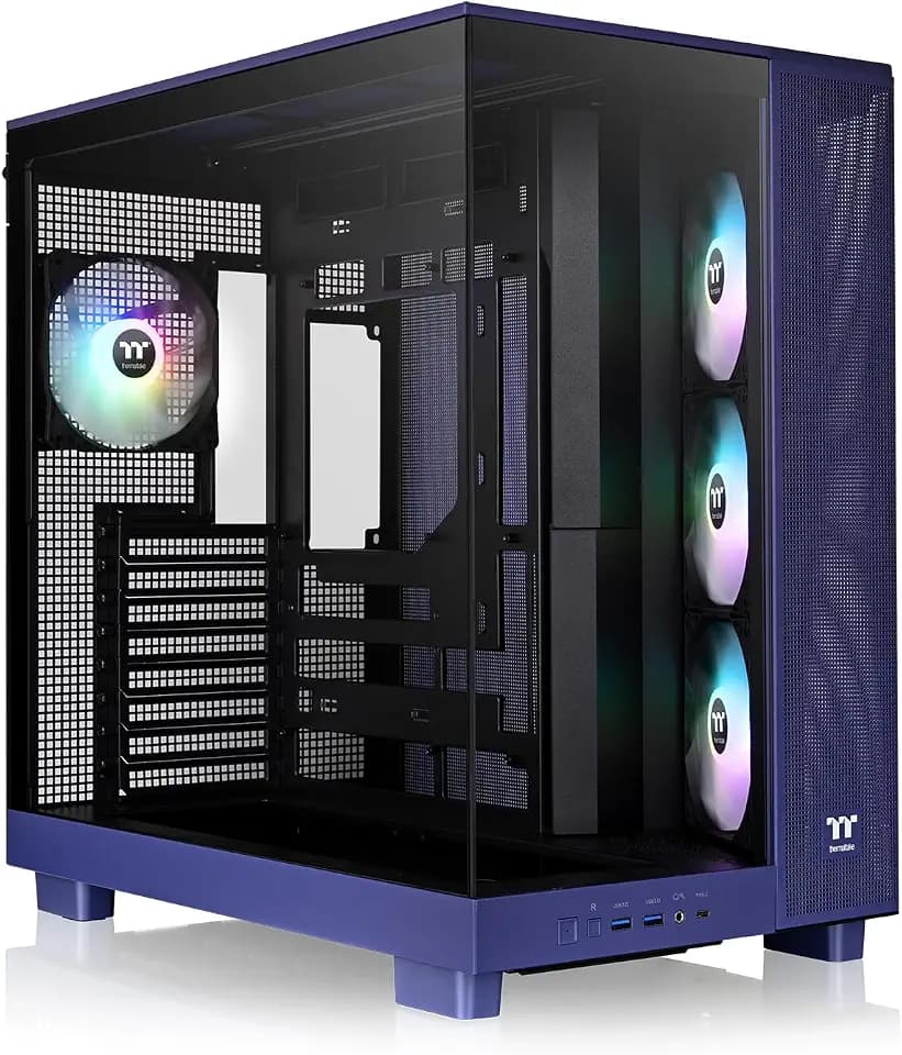 Thermaltake View 380 XL TG ARGB | Mid Tower PC‑Gehäuse | 4‑mm Tempered Glass | E‑ATX & XL‑Mainboard Support | USB‑C Front I/O | 360‑mm Radiator Support | High‑Airflow Design | Future Dusk