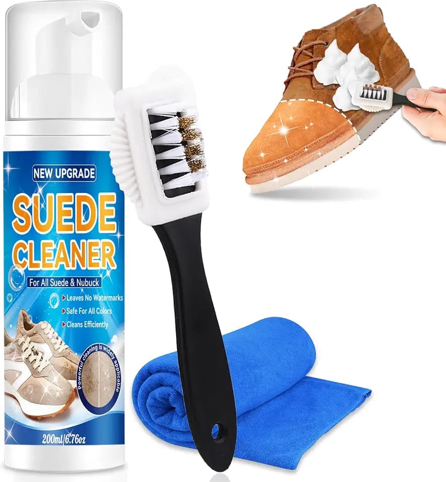 Suede Shoe Cleaner Kit, No-Rinse, Removes Dirt & Stains, Gentle