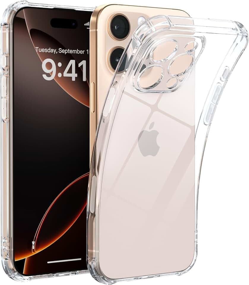 WXR for iPhone 16 Pro Case Clear, Anti-Yellowing, Soft TPU, 6.3"