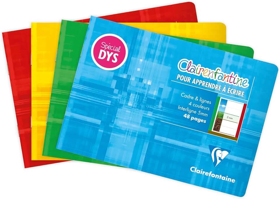 Clairefontaine 37518C 10 Hefte A6 quer 24 Blatt liniert 5mm sortiert