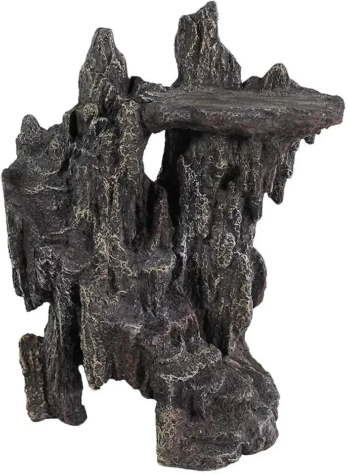 Penn-Plax Reptology Shale Step Ledge Cave Hideout - Aquarium & Terrarium Decoration - for Fish, Reptiles, Amphibians, and Small Animals - Large 2 (REP189)