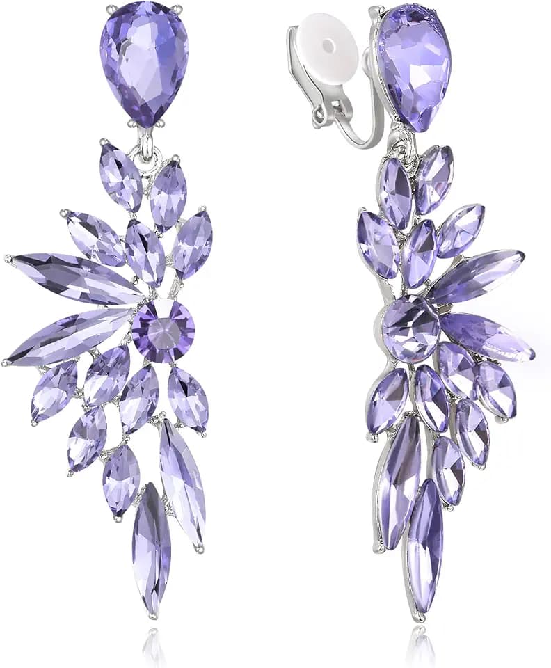 BriLove Clip-on Earrings for Women Bride Bridesmaid