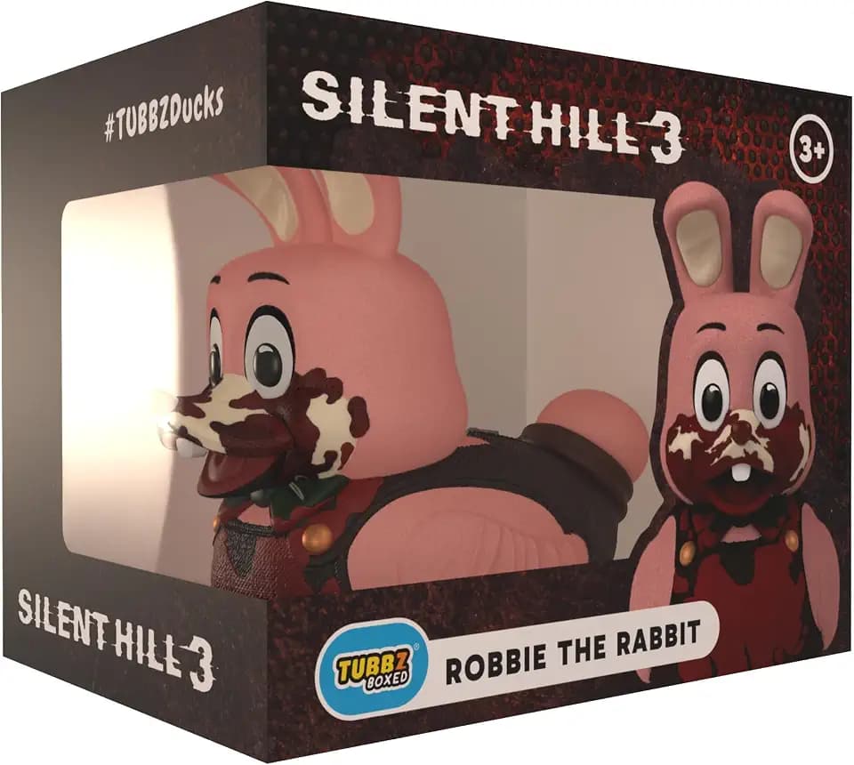 TUBBZ Box-Ausgabe: Silent Hill – Robbie the Rabbit Cosplaying Gummiente Vinylfigur – Offizielle Sammelfigur für Fans von Silent Hill