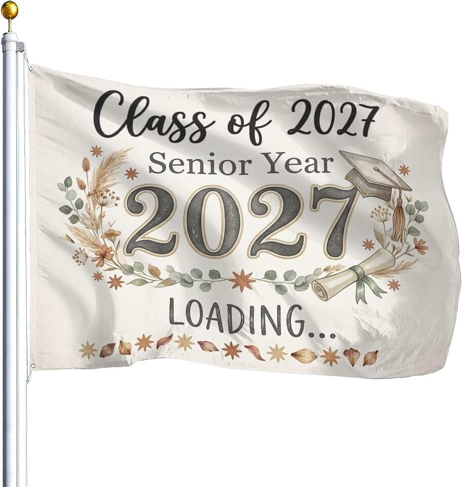Class of 2027 Senior Year Loading Flag, 3x5 Ft Yard Decor