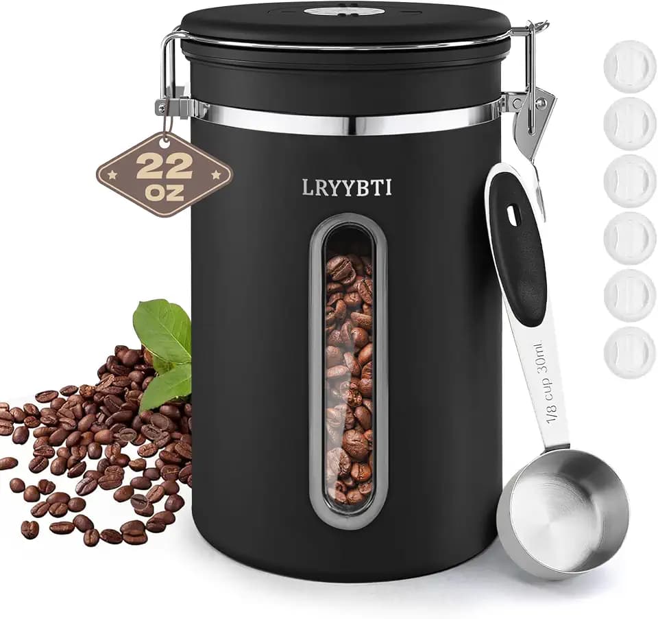 Coffee Canisters with Window,Airtight Coffee Container，22oz
