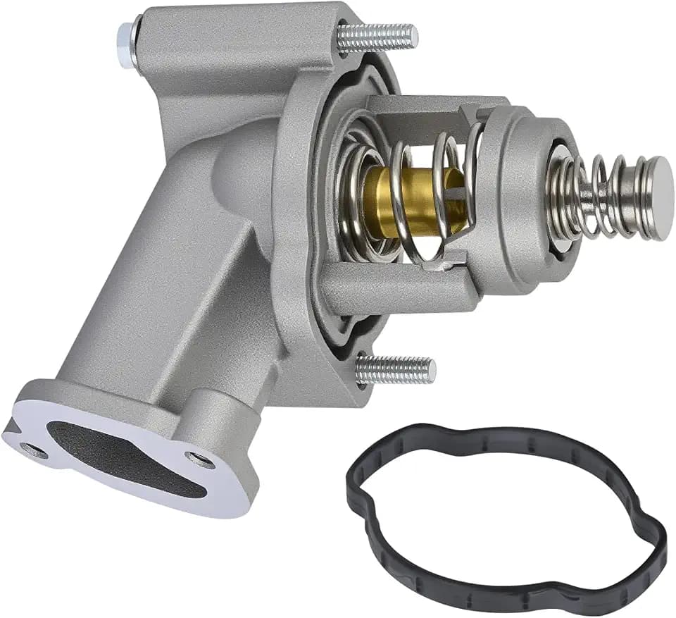 Nilight Aluminium Thermostat Housing Assembly Fit for Cadillac ATS CT6 CTS 2016-2019 CT5 20-23 Chevy Camaro Colorado 16-22 GMC Canyon 17-22 Engine Coolant Thermostat Housing for Car 15-81889 12678784