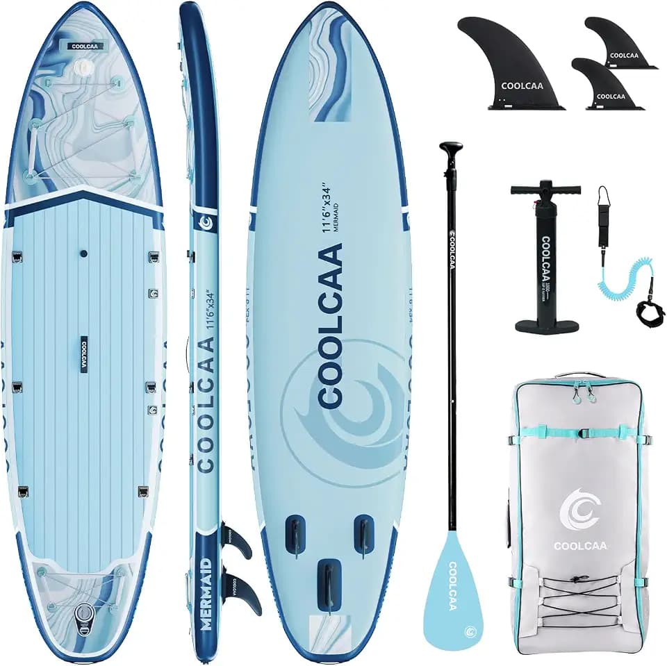 COOLCAA Inflatable Stand Up Paddle Board with SUP Accessories