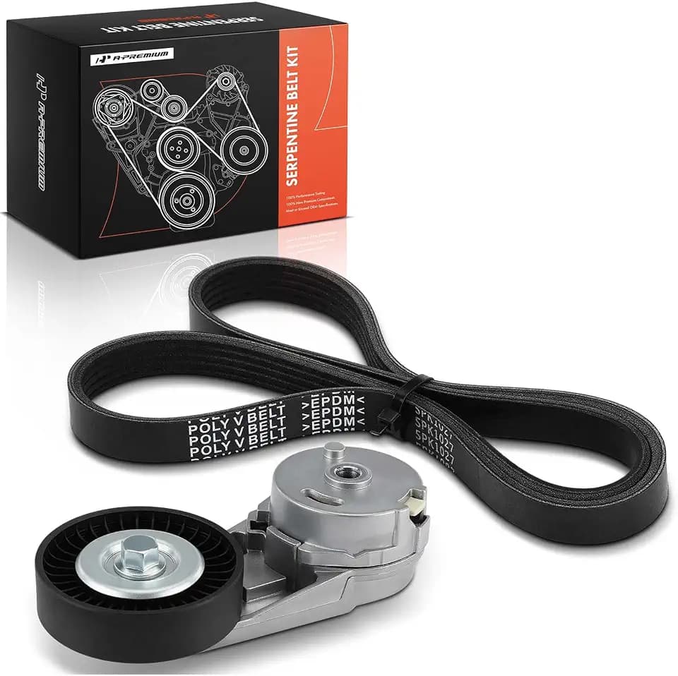 A-Premium Engine Serpentine Belt Drive Kit Compatible with Chevrolet, GMC