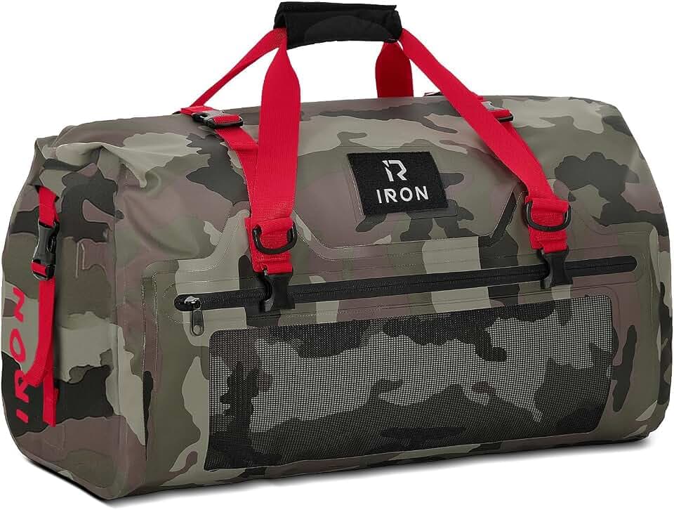 BORLENI wasserdichte Motorrad-Hecktasche aus 500D-PVC mit Rolltop