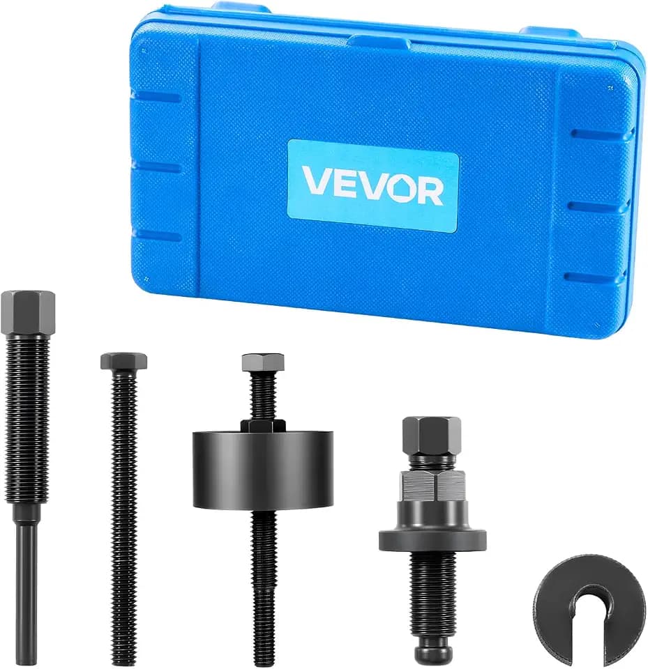 VEVOR Power Steering Pump Pulley Puller/Installer Tool Set, Compatible with Ford, GM V6, and VW Vehicles, Pump Pulley Remover Installer Tools, for Removing and Installing Power Steering Pump Pulleys