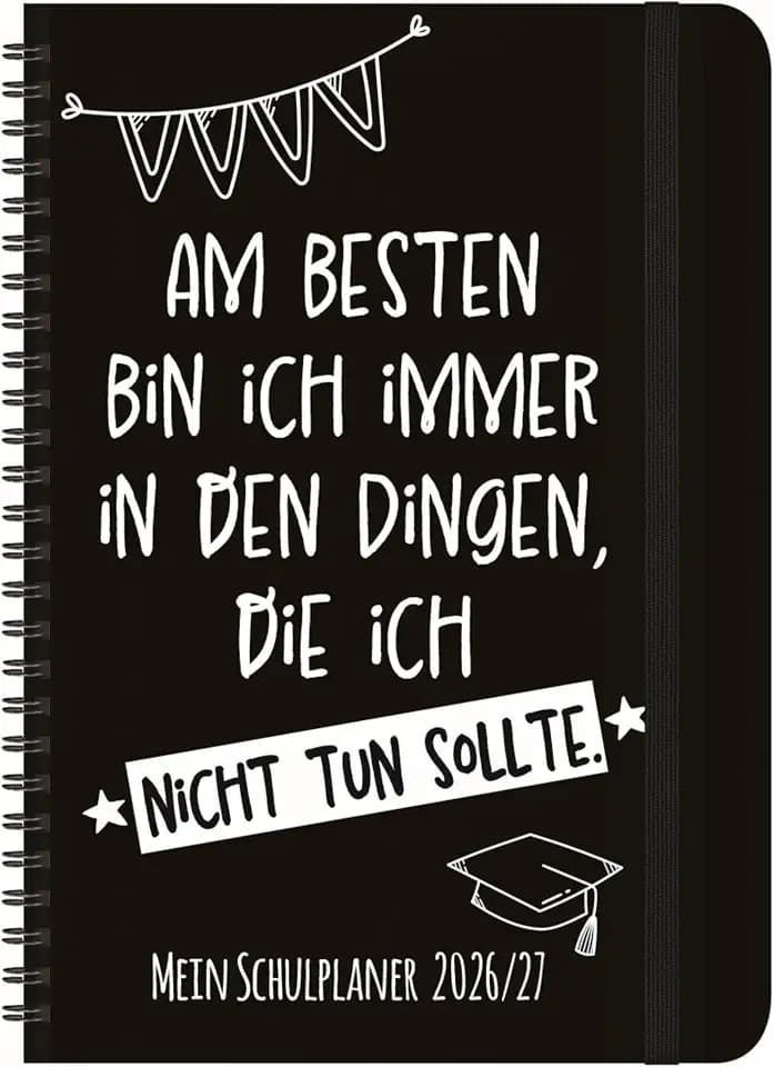 Schülerkalender Am besten 2026/2027: mit 12-monat.-Kalendarium von August 2026 bis Juli 2027. Pro Woche 2 Seiten mit viel Platz für Notizen. Format 14,8 x 21 cm