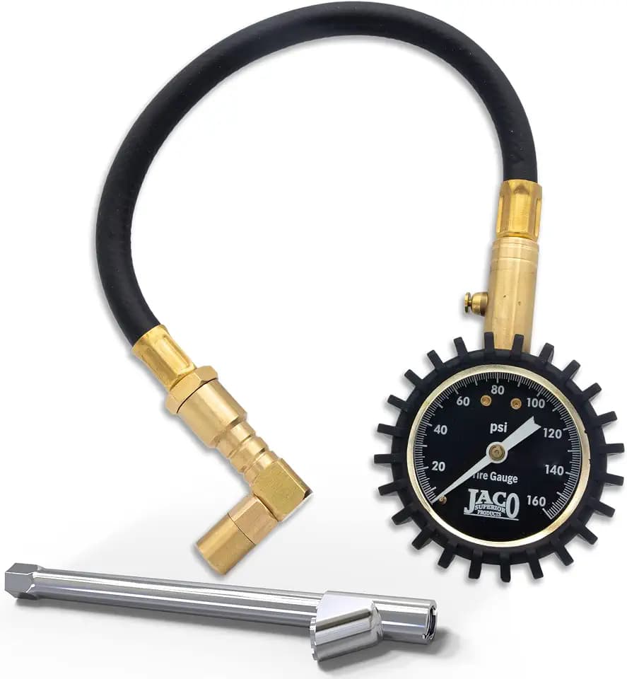 JACO EliteProPlus Tire Pressure Gauge with Dually Air Chuck - 160 PSI