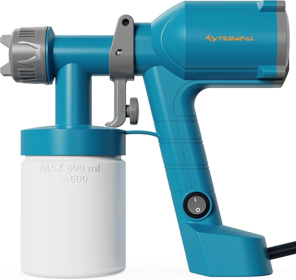 Tilswall Paint Sprayer Dreamer400 Ultra-Light Spray Gun for Painting Blue