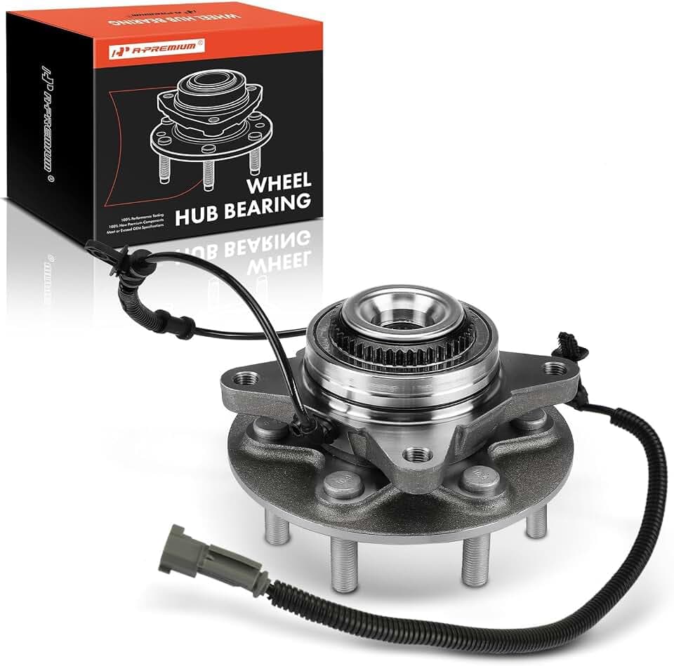 A-Premium Front Wheel Bearing and Hub Assembly with ABS Ring & ABS & 6-Lug