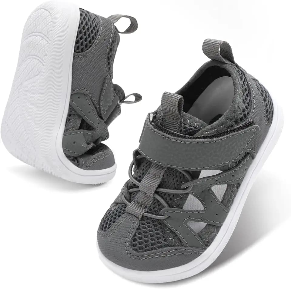 BARERUN Toddler Sandals Barefoot Kids Water Shoes Wide Boys Girls Summer Non-slip Beach Swim Pool Hiking Sport Auqa Sandals Breathable Indoor Outdoor Walking Shoes