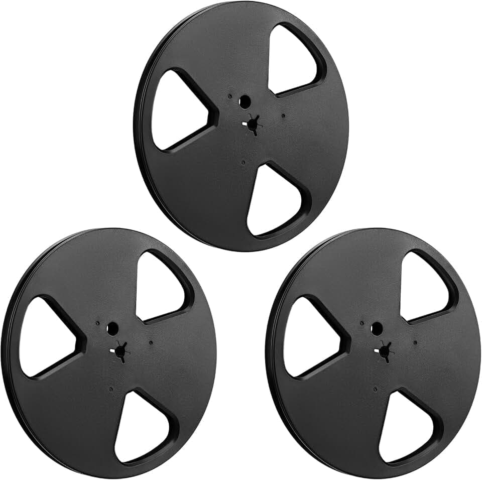 Relaxweex 3 Pcs 7" x 1/4" Reel to Reel Tape Recorder Plastic Empty Reels