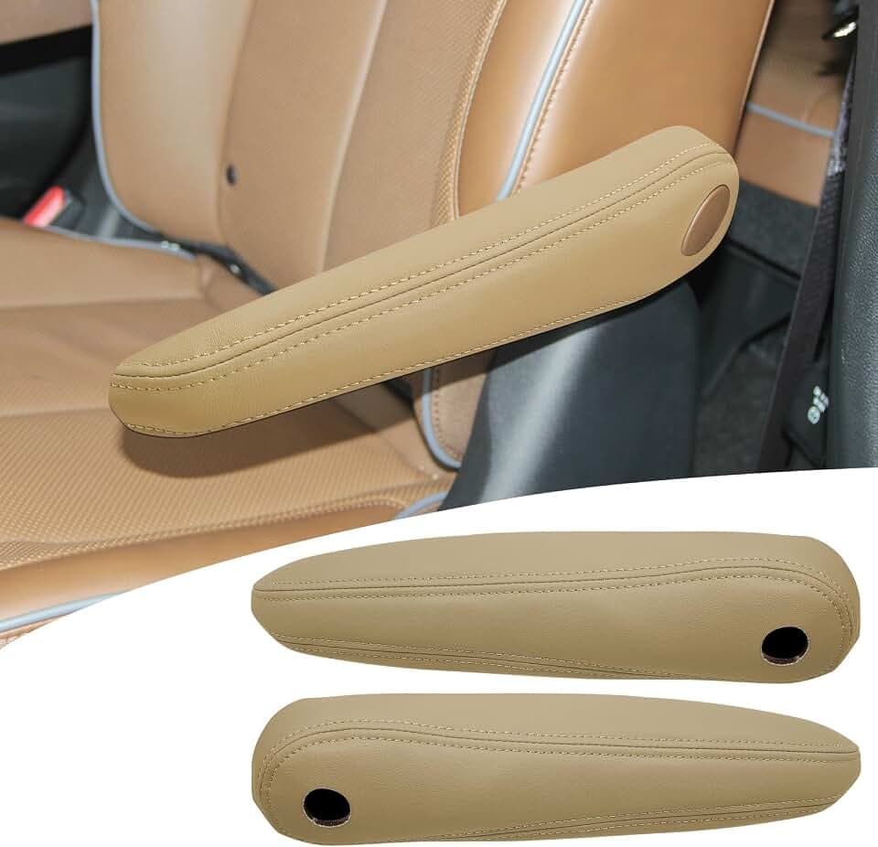 Seat Armrest Cover Compatible with Chrysler Pacifica 2017-2020 Beige