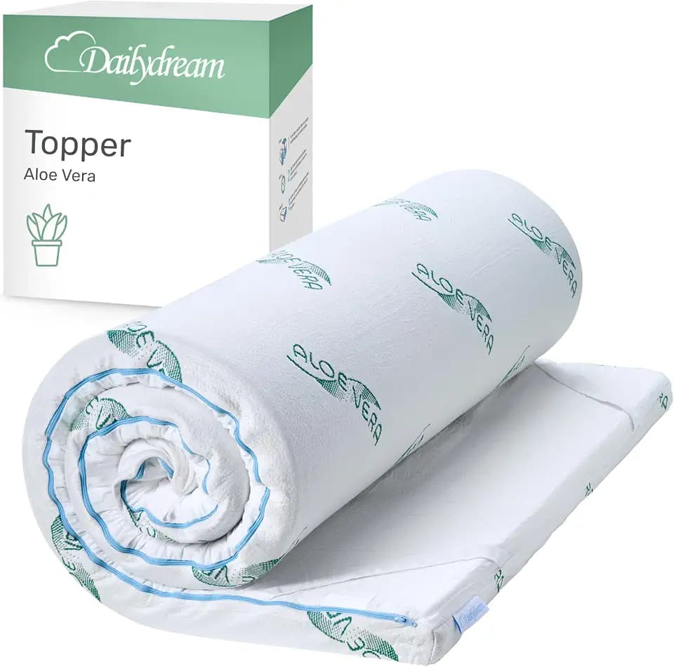 Dailydream Topper 120x200cm aus Memory Foam, 5 cm hoch