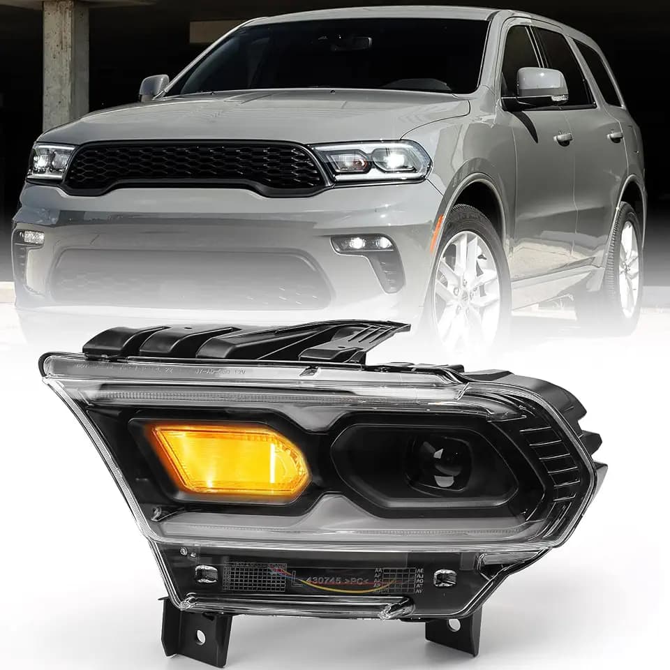 FIONE Headlight Assembly for Dodge Durango 2021 2022 2023 2024 LED Headlamp